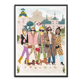 Girls in Madrid Art Print